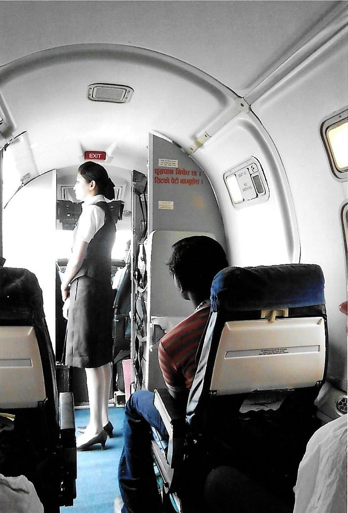 Warten auf die Startfreigabe (Buddha Air)-Kathmandu Airport